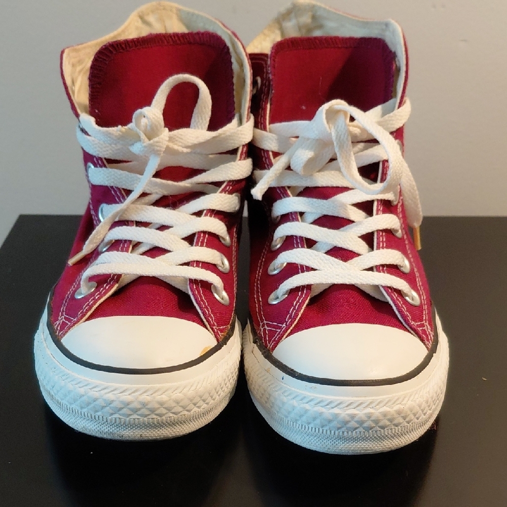 Classic All Star Maroon Chuck Taylor Converse High Top Sneakers